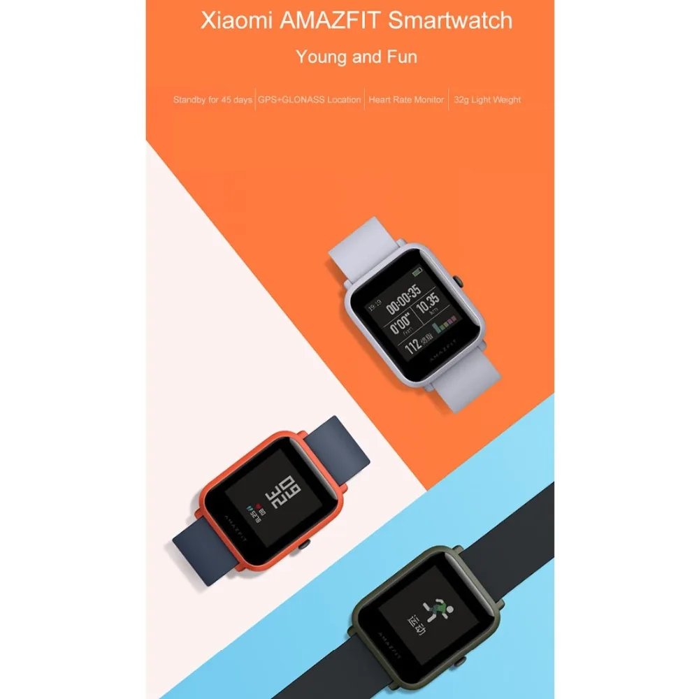 Оригинальная международная версия Xiaomi Amazfit Bip Lite версия ультра-светильник 1,28 ''экран IP68 водонепроницаемый смарт-трекер активности