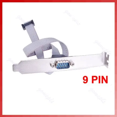 new Motherboard RS232 DB9 Pin Com Port Ribbon Serial Cable Connector Bracket