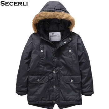 

Kids Boys Winter Jacket 3 to 15Y Boys Outdoor Parkas Jacket Windproof Hooded Children OutWear Boys Warm Coat Clothes
