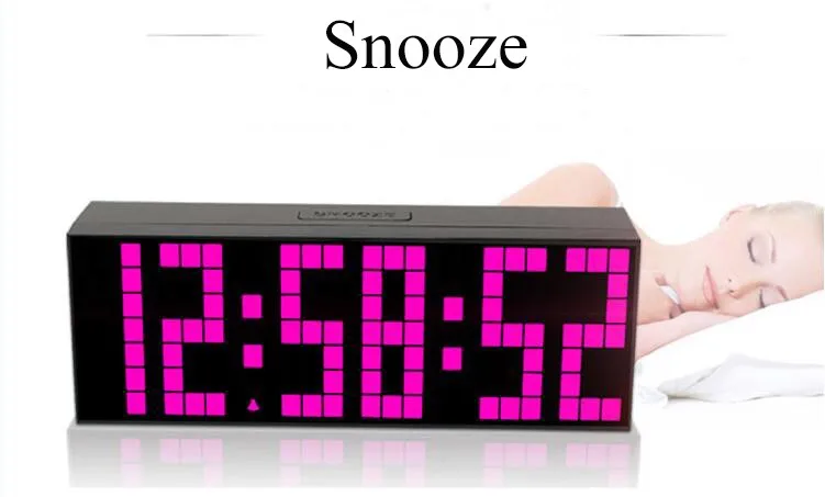 Kosda светодиодный 3D настенные часы цифровой Настольный будильник Современный Дизайн Электронный Секундомер модный Настольный таймер термометр ночник