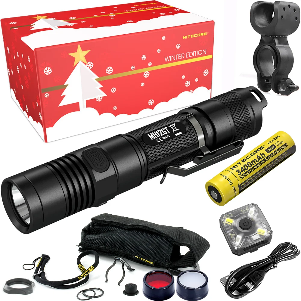 NITECORE MH12GT Riding Holiday Gift Set 1000Lumens USB Rechargeable