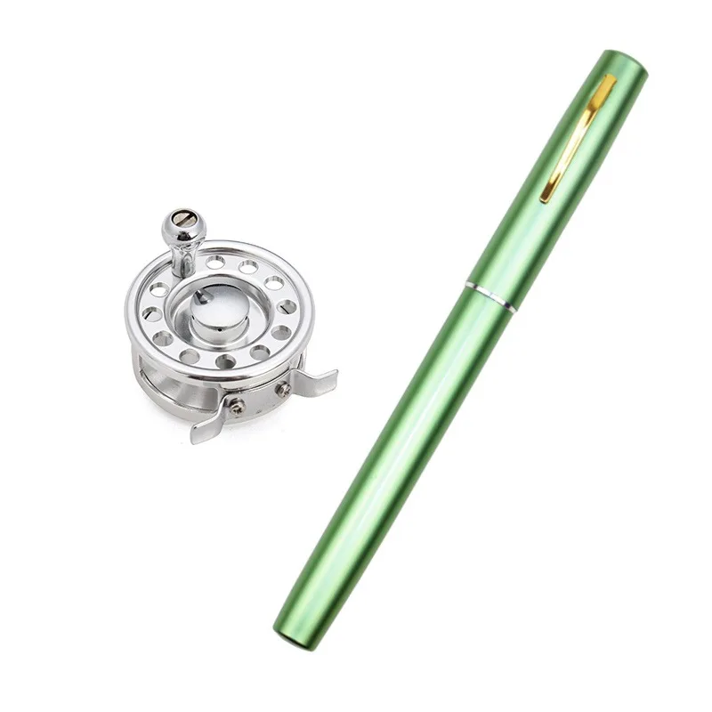 EMMROD Mini Portable Pen Fishing Rod Fly Round Ice Rafts Angeles Boat Fishing Rod Fishing Bridge 1.4 Meters Of Type C