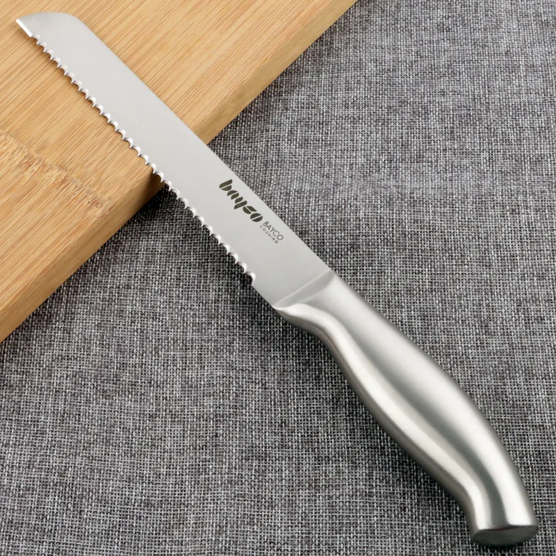 Free Shipping Bayco Kitchen Stainless Steel Serrated Bread Knife Toast