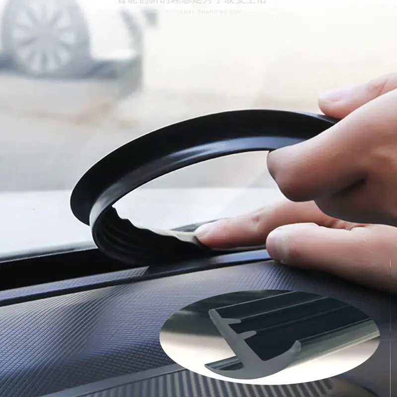 1,6 м/5.25ft лобовое стекло Приборная панель автомобиля Звукоизолированные Анти-пыль шум для изоляции, блокирования полосы черный резиновая прокладка для автомобиля автозапчасти