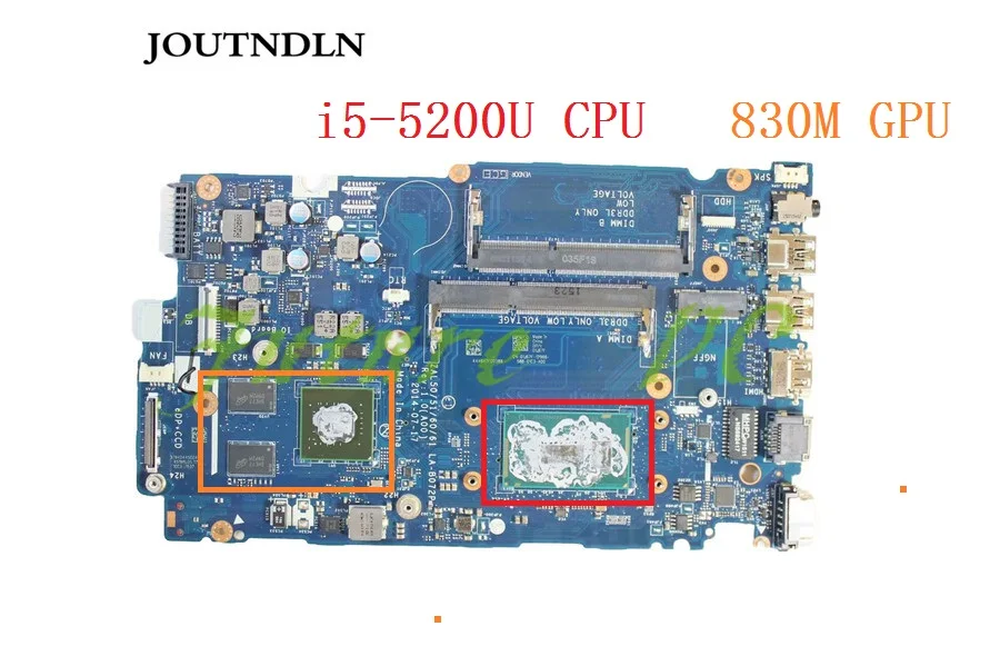 JOUTNDLN для Dell Latitude 15 3550 Материнская плата ноутбука 1J67F 01J67F CN-01J67F LA-B072P w/i5-5200U CPU и 830M GPU