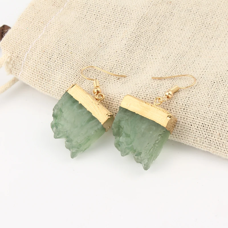 Dayoff Boho Pink Green Handmade Earings For Women Jewelry Unique Resin Irregular Big Earing Mountain Drop Earrings E168 - Image 2
