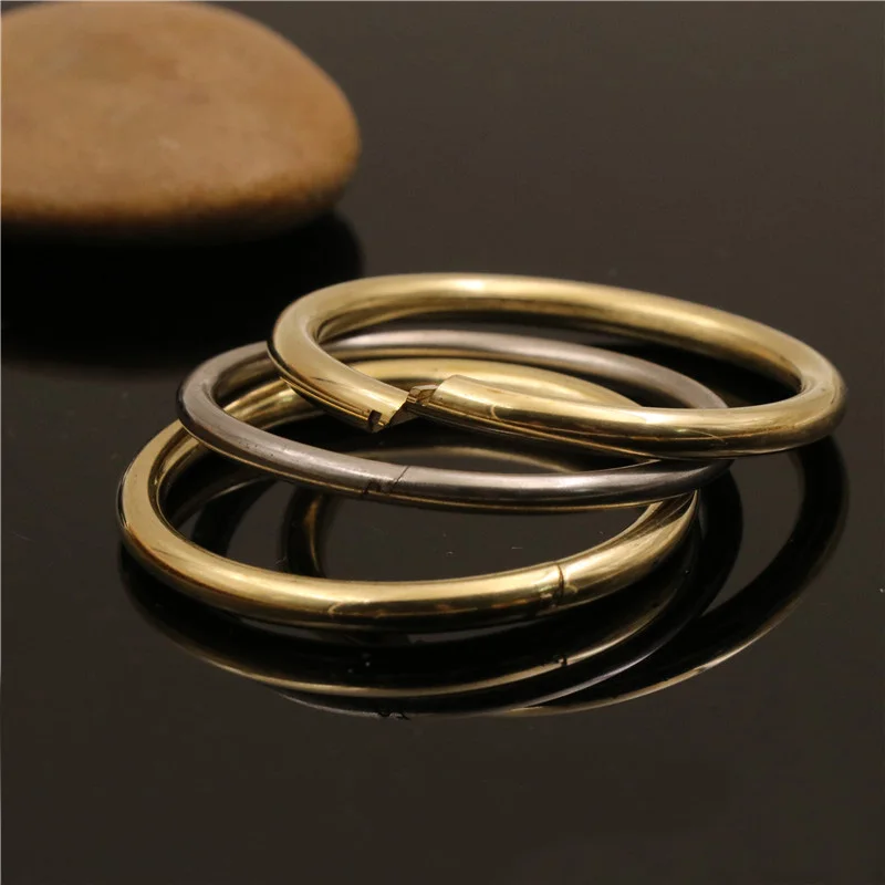 

5pc Meetee Snap O Ring Clip Buckle Stainless Steel Brass Creative Keychain Book Loose Hinge DIY Leather Craft Bag Strap Accessor