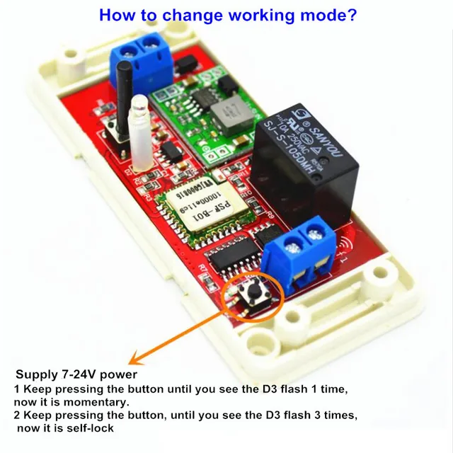 1ch 7v 9v 12v 24v Dc Wifi Switch Relay Domotica Module Control By Phone On Android And Ios For Light Garage Door