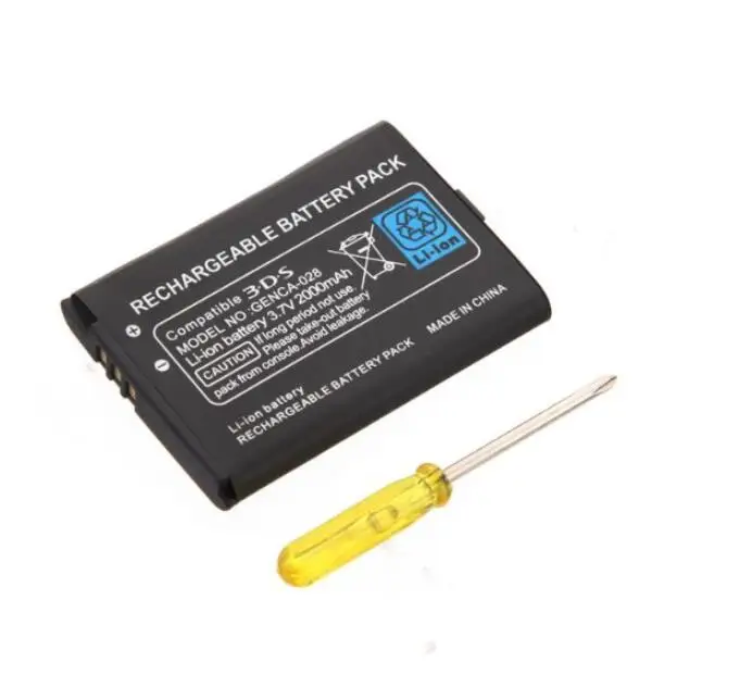 

Finera 3.7V 2000mAh Rechargeable Lithium-ion Battery Pack Tool Pack Kit for Nintendo 3DS (2000mah Rechargeable Battery)
