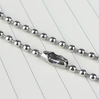 

1.5mm 100PCS/Lot Bead Ball Cuban Chain Silver Color 316L High Quality Stainless Steel Wholesale Chains Necklaces