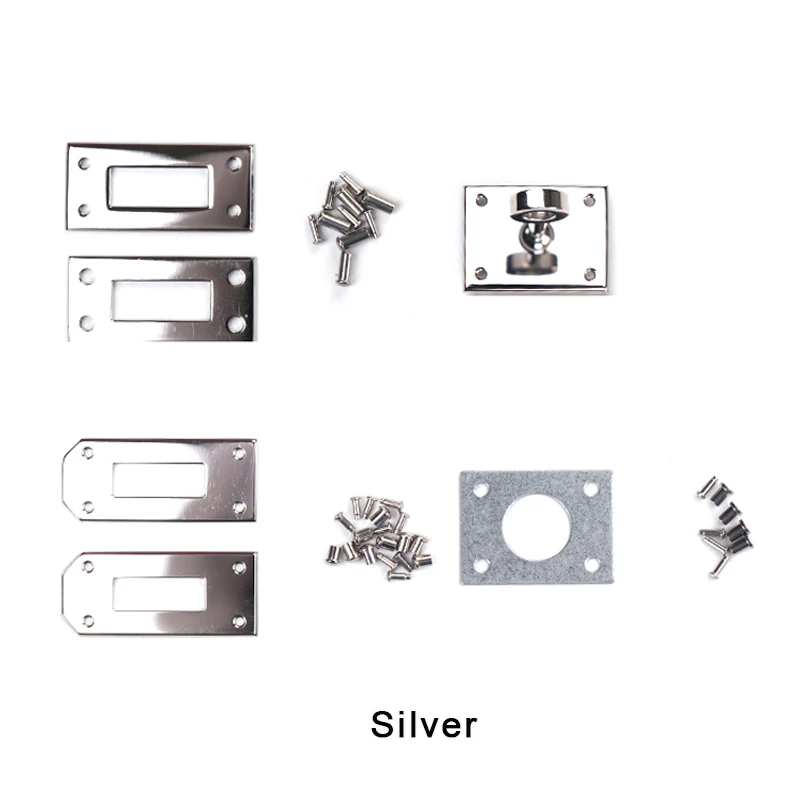 WUTA, нержавеющая сталь, прямоугольная форма, поворот, поворот, замок, застежка, пряжка, застежка, сделай сам, для Келли, кошелек, сумочка, фурнитура - Цвет: Silver-1pcs
