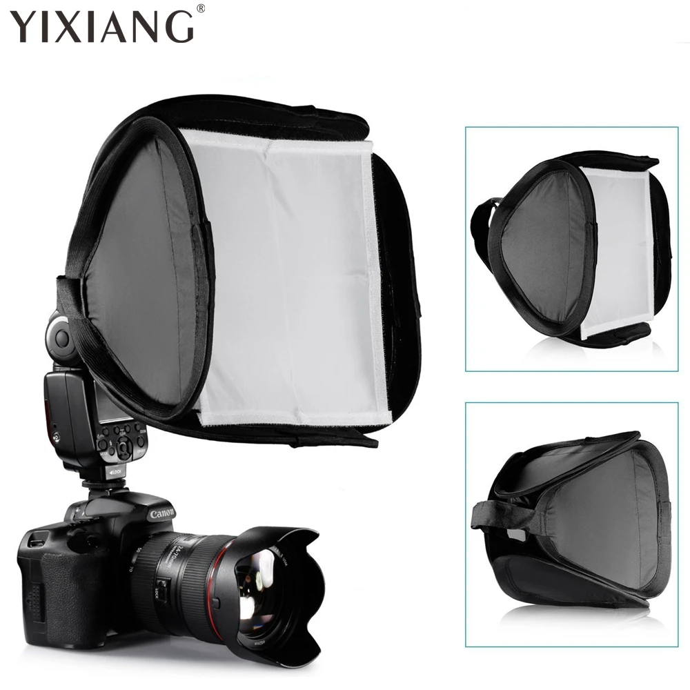 YIXIANG Camera Flash Diffuser 23cm Mini Portable 9inch Softbox Diffuser