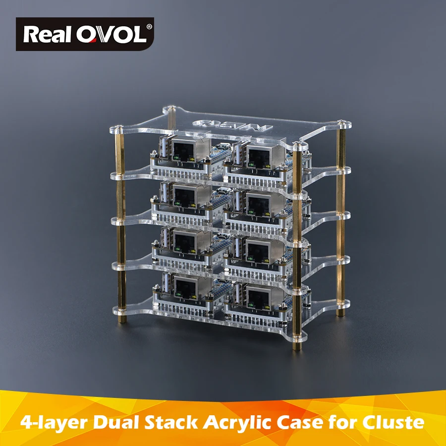 

FriendlyARM 4-layer Dual Stack Acrylic Case for Cluster DIY,support fit with NEO/NEO2/Air/Core/Core2/NEO Plus2
