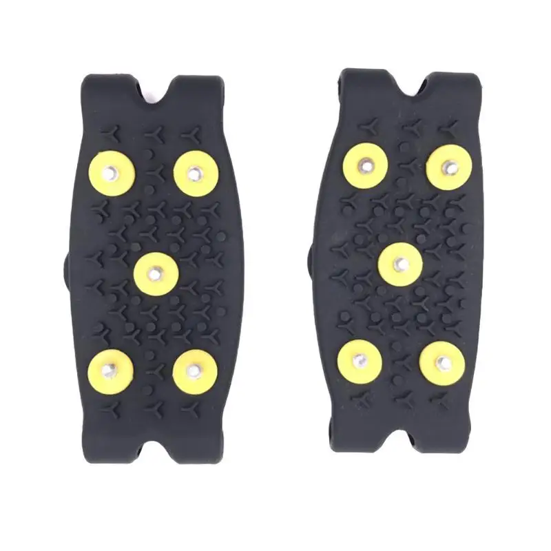 

1 Pair 5 Stud Anti Slip Snow Ice Climbing Grips Crampon Cleat Shoes Cover