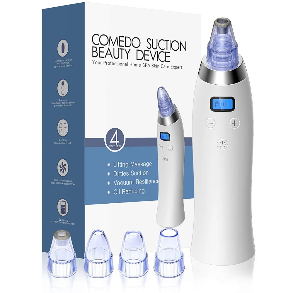 

Destone Facare X11 Vacuum Cleaner Pore Blackhead Remover USB Rechargeable Extractor Tool with 4 Multi-Functional Probe Skin Care
