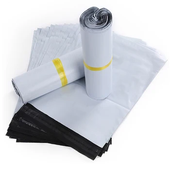 

Milk White Poly Mailer Adhesive Envelope Bags Bolsa Courier Express Bag Plastic Milk White Gift Packaging Mailer Bag