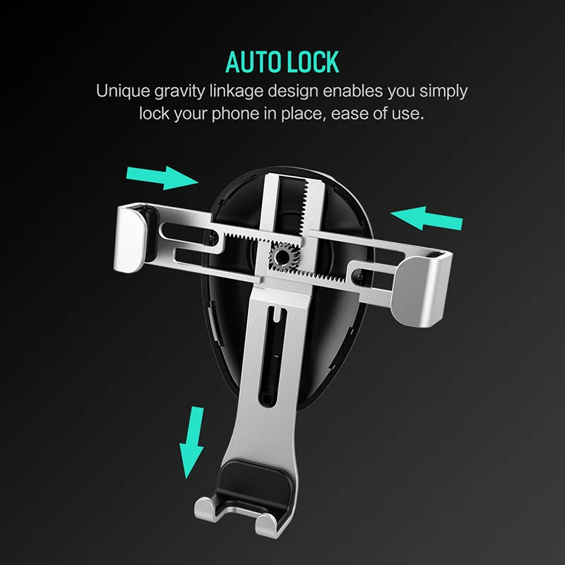Автомобильный держатель для телефона ROCK Dashboard Gravity, металлический Регулируемый автомобильный держатель для мобильного телефона для iPhone