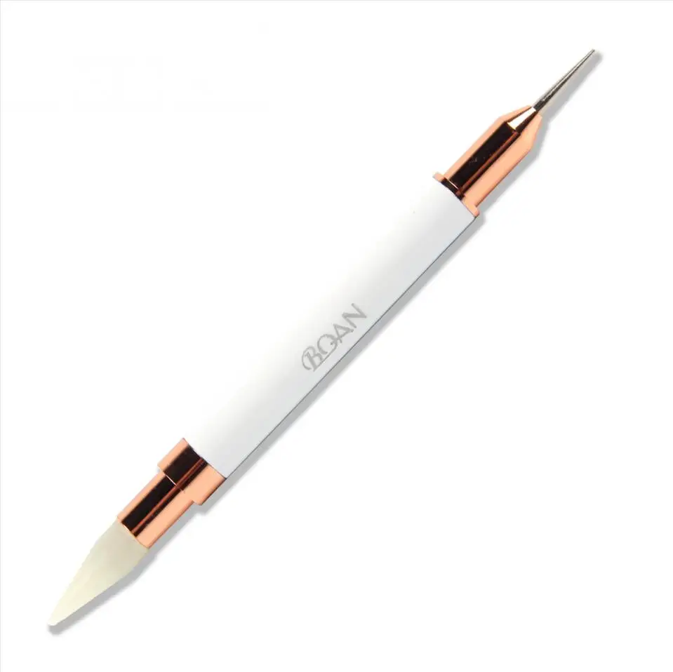 Angnya 1 шт. двойной головкой точечная ручка-аппликатор карандаш для алмазной вышивки DIY алмазная живопись ручка акриловый Фрезер для ногтей cо шлифовальными инструмент A149 - Цвет: Белый
