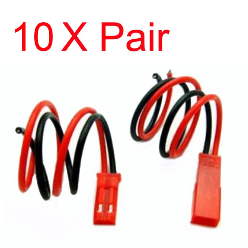 

2 / 10 / 20PCS RC Helicopter Spare Parts JST Connector Plug w/ Connect Cable For RC BEC ESC Battery