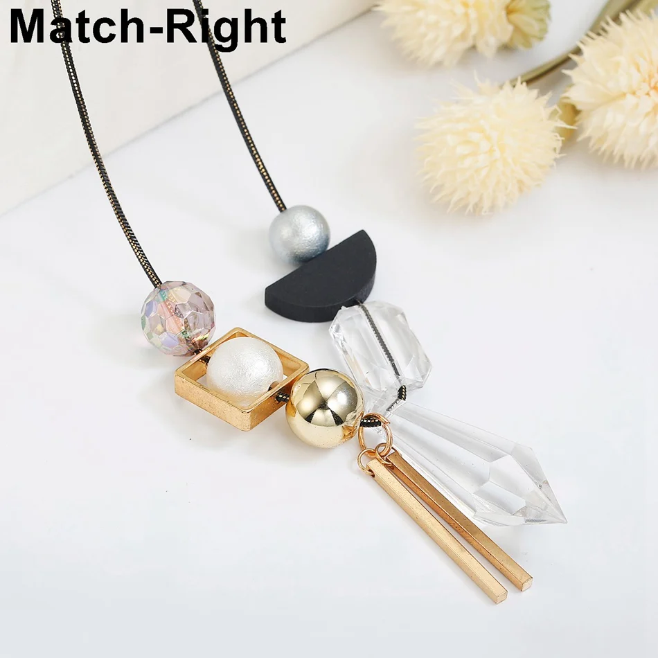 

Match-Right Necklaces & Pendants Women/Statement/Long/Beads/Lady/Vintage/ Necklace for Women Neck Decoration Sweater Chain NR157