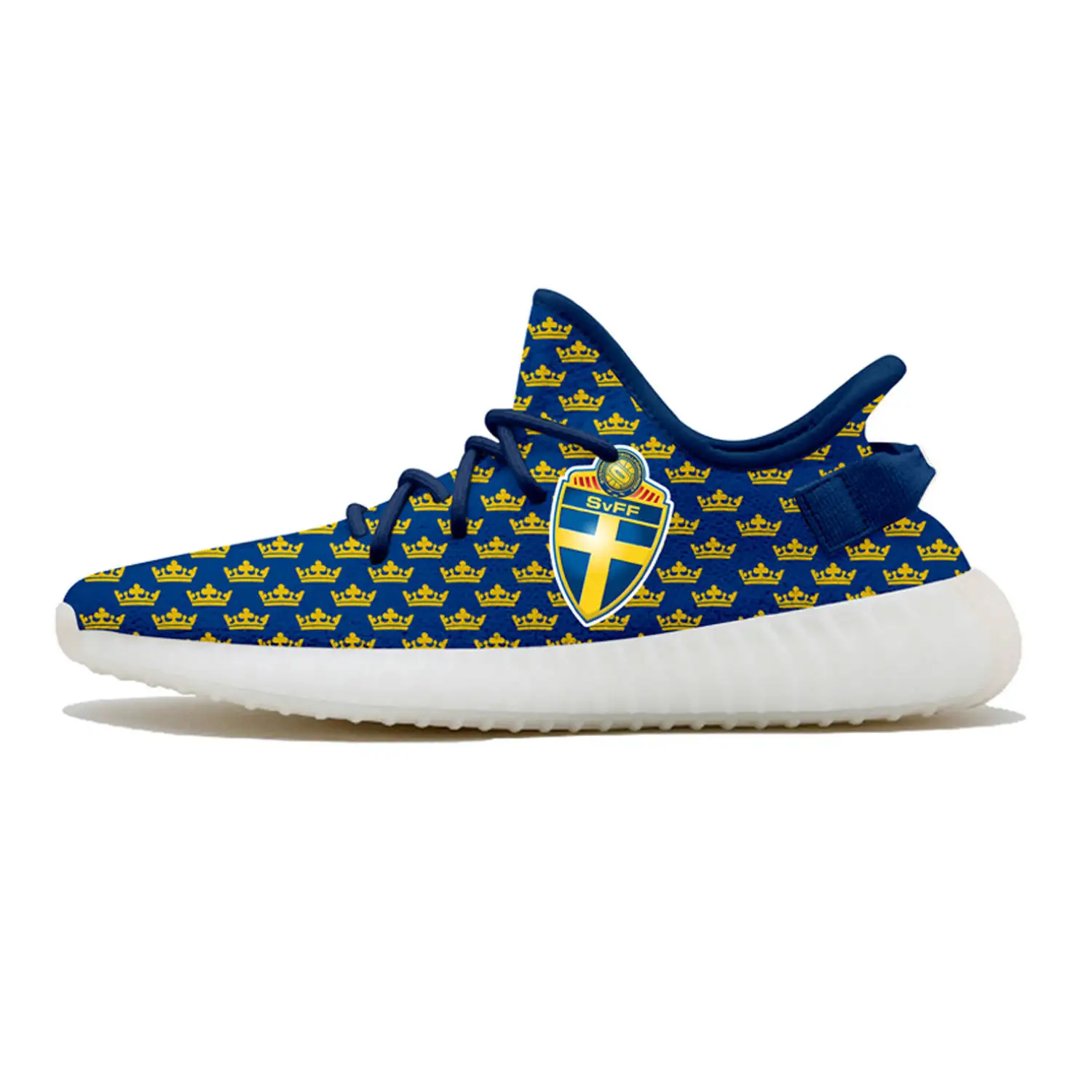

2019 Spring Sweden team Yeezys Boost 350 v2 custom fans men air Shock absorption sport Running shoes Women Ladies Sneakers