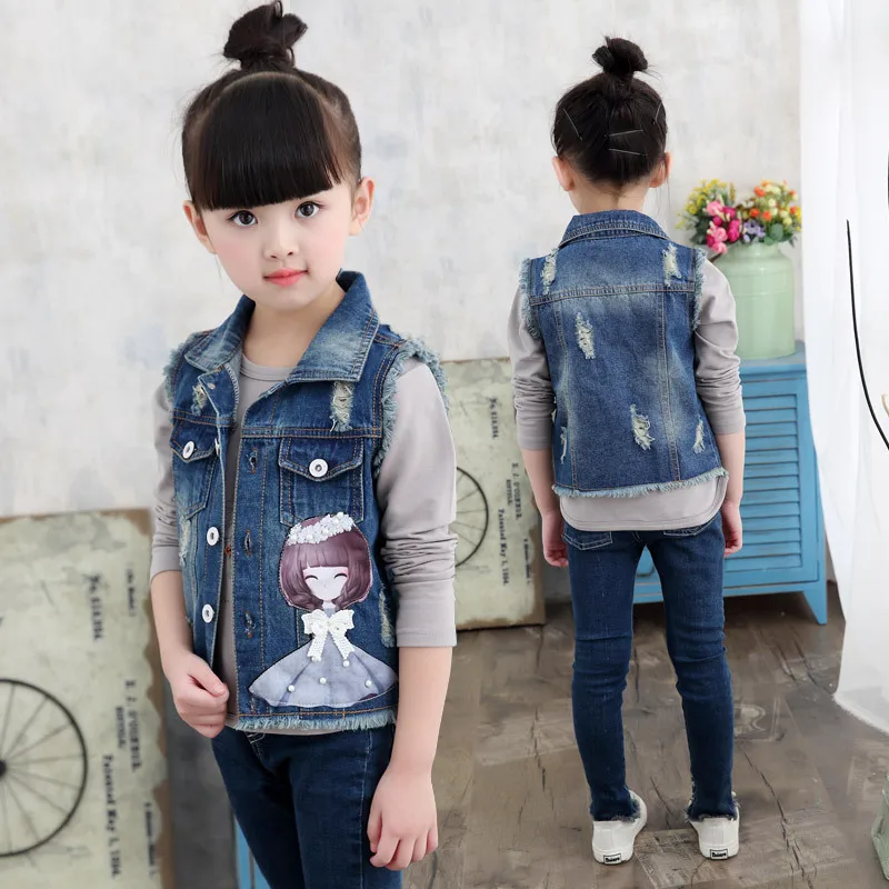baby girl jean vest