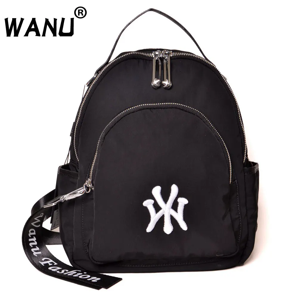 

Oxford with Cow Leather Backpack Female Luxury Designer Bags Women Famous Brand Bags Black Soft Travel Backpacks Mochila