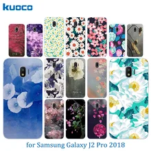 Clear TPU Cases for Samsung Galaxy J2 Pro 2018 / SM-J250F Silicone Blossom Pattern Shell for Galaxy J2 Pro 2018 5.0″ Covers