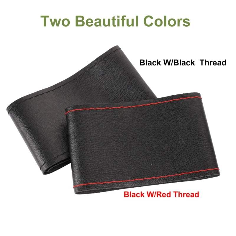 

New Car Steering Wheel Cover Hand Sewing DIY Universal Genuine Leather Soft Car Handle Protector