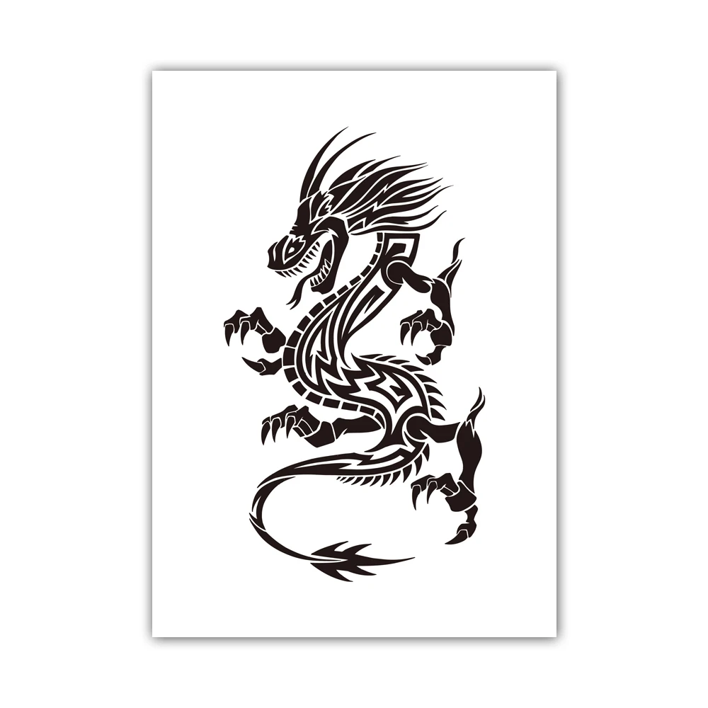 Gambar Lukisan Naga Hitam Putih | Cikimm.com