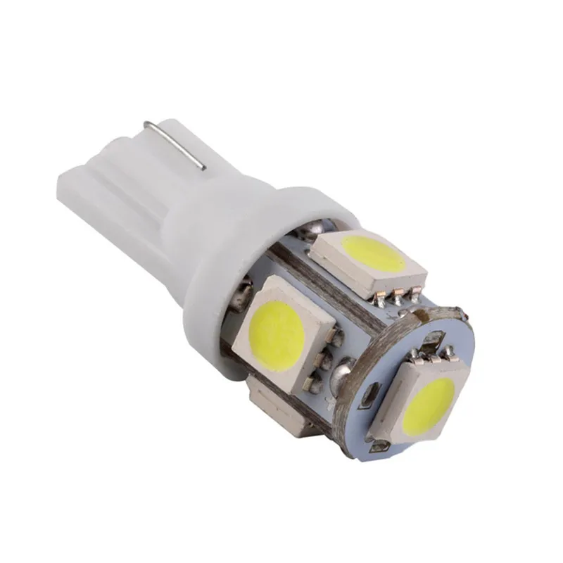 2PCS Wholesale Auto Led Lights T10 5SMD 5050 Auto Led Lights T10 Led Car Lights 5smd  Xenon LED Side Light Wedge Bulb05
