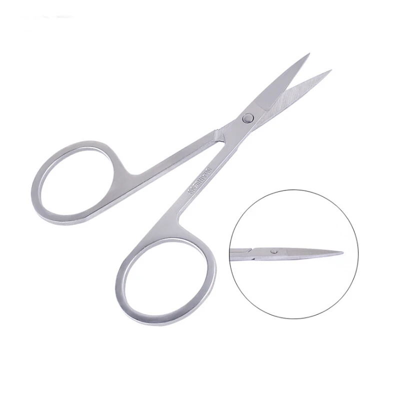 

Pandahall 2 pieces New Nail Scissor Manicure For Nails Eyebrow Nose Eyelash Cuticle Scissors Curved Pedicure Makeup Tools
