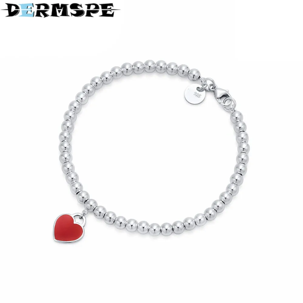 

Trendy Heart Bracelets Brand 925 Streling Silver Pendant Charm York for Women Elegant Fine Bracelet Jewelry Bangles for Women