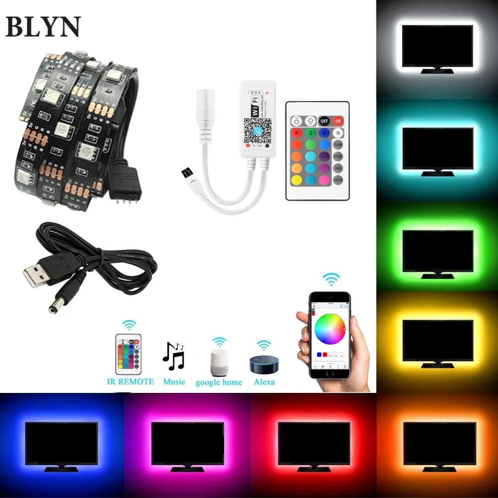 Светодиодная лента 5 В USB 5050 RGB 1/2/5 м|Светодиодные ленты| |