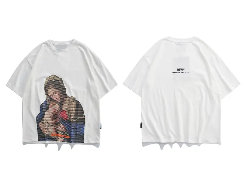 Madonna with Child Print Tshirts 2