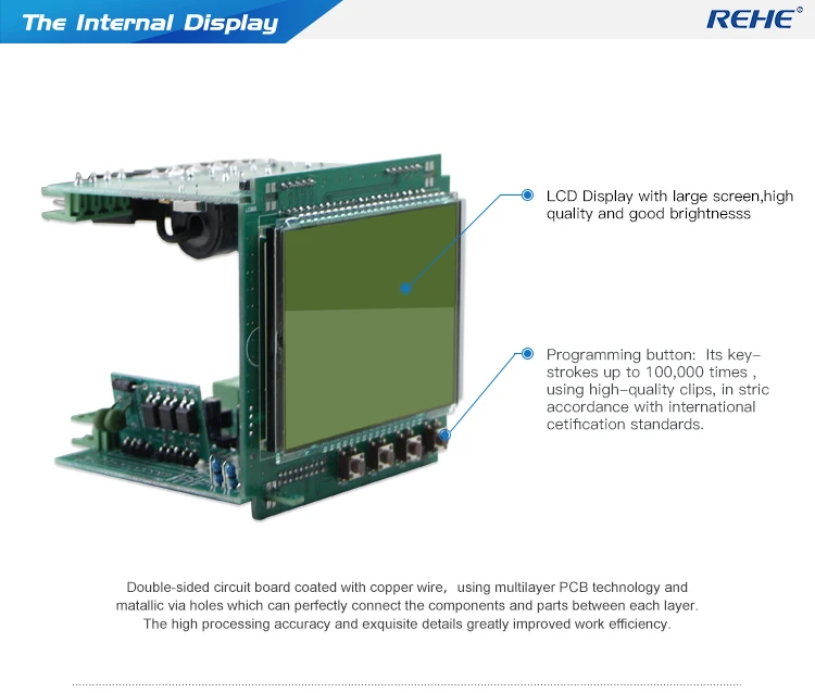 REHE RH-3D3Y 96*96 мм ЖК дисплей Лидер продаж Intelligent Competeur Multifonctions Medidor Multi Функция панель мониторинга метр