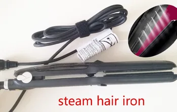 

110-240V Superb Professional MCH Tourmaline Ceramic Vapor Steam Hair Straightener Ultrasonic Steam Flat Iron