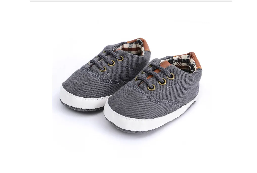 Новые брендовые мокасины для новорожденных; спортивная обувь для маленьких мальчиков и девочек; милые Нескользящие кроссовки - Цвет: dark grey