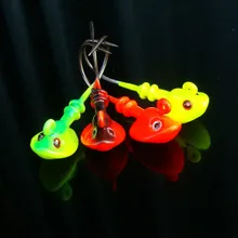 8 шт. многоцветные рыболовные приманки из свинца, крючки для головы или мягкие рыболовные снасти приманки 7 г/10 г/14 г