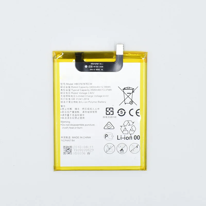 Hekiy 2019 новый оригинальный аккумулятор HB376787ECW 3400 мАч литий-ионный для телефона Huawei