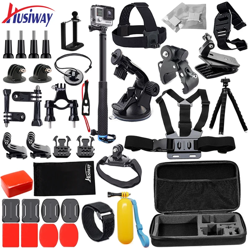 

Husiway Accessories Kit for Gopro hero 6 Black Hero 5 4 3 Session Set for SJ7 / Sony / Soocoo / Eken / Yi 4K Campark Camera 12L