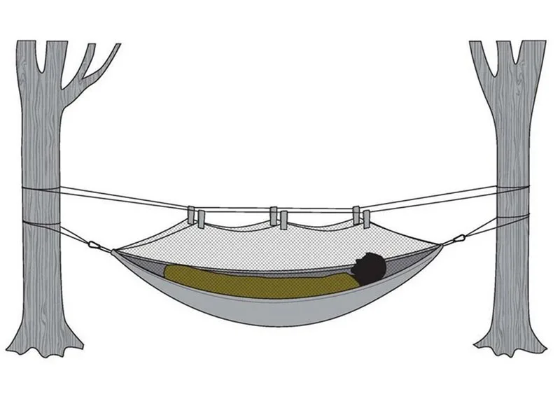 Сверхлегкий москитная сетка парашют гамак с анти-комаров укусов для наружного кемпинга палатка с использованием сна