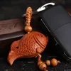 Yanting Cute Fish Pendant Keychain Peach Wood Fish Vintage Charms New Christmas Gift Car Key Chain Women Men Jewelry 014 ► Photo 2/6