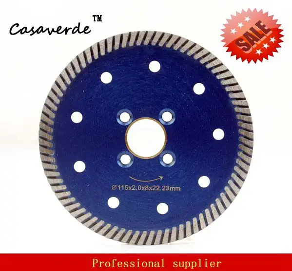 

diameter 115mm (4.5") Sintered continuous rim turbo blade for dry cutting stone