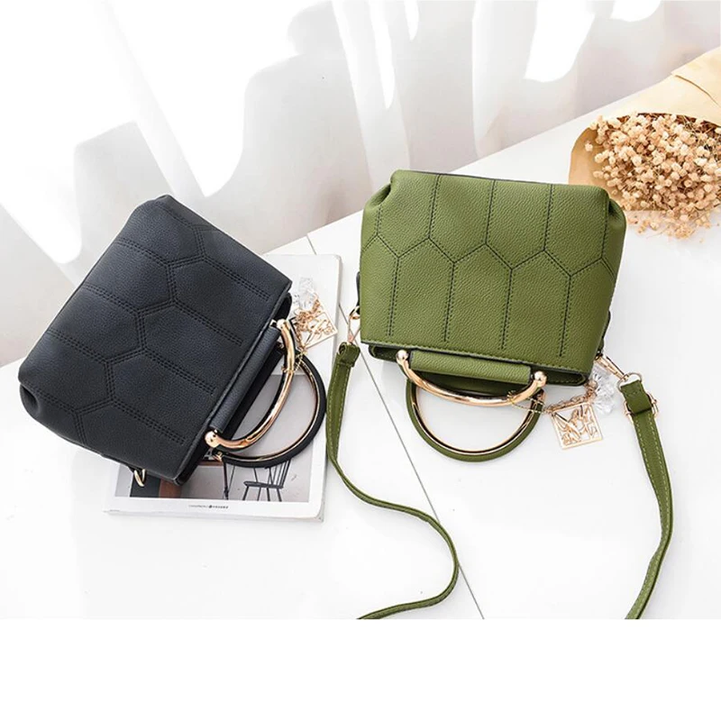 Yogodlns женская сумка, женская сумка, кожаные сумки, сумка на плечо, женская подвеска, металлическая ручка, минималистичные женские сумки с вышивкой