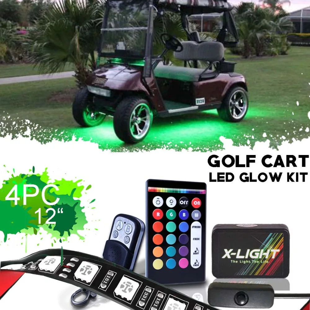 X LIGHT Golf Cart Underbody Glow LED Lighting Kit 18 Full Color