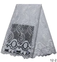 2019 French Lace Fabric White Wedding High Quality African Tulle Lace Fabric 5Yard Nigeria Embroidered Tulle Lace fabric 12 2019 French Lace Fabric White Wedding High Quality African Tulle Lace Fabric 5Yard Nigeria Embroidered Tulle Lace fabric 12