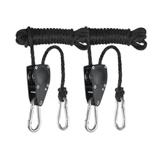 1/4 дюймов 8 футов длинный Регулируемый сверхпрочный зажим для каната вешалка, армированный Металл внутренние шестерни, 300lb Емкость