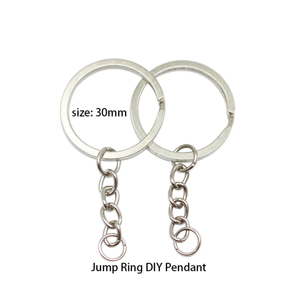 Silver Chain Keychains Color Silver  Metal Rings Keychain 30mm - 10pcs Key  Ring - Aliexpress