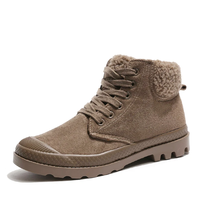 

Martin Boots Women's Belt Plus Velvet Warm Flat Boots Cashmere Thick Korean Student Casual Cotton Shoes